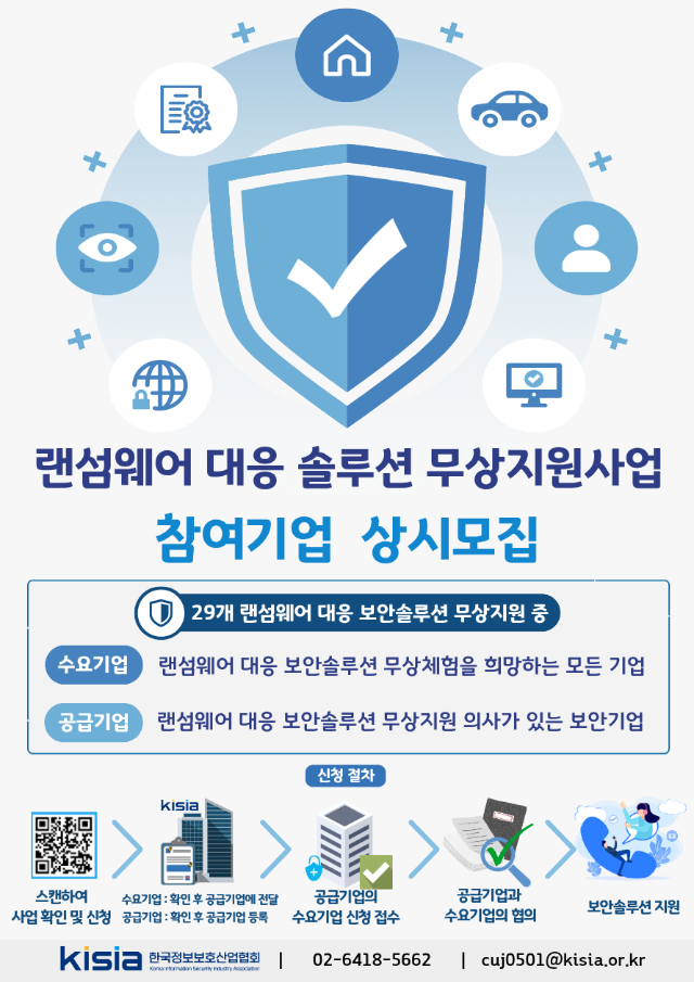 [KISIA] 랜섬웨어 대응 솔루션 무상지원사업 홍보 웹포스터.png